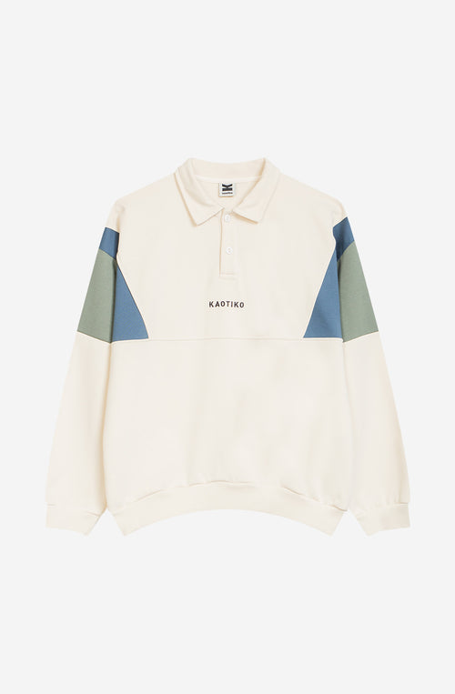 Sweat-shirt Polo Harry Bone/Prusia/Old Green