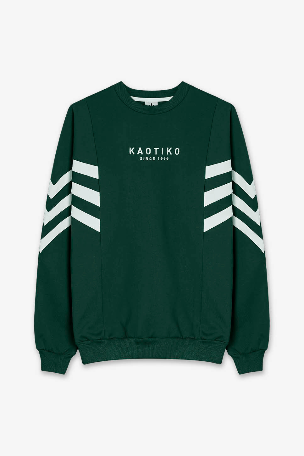 Sweatshirt „Chad“ in Salbeigrün/Elfenbein