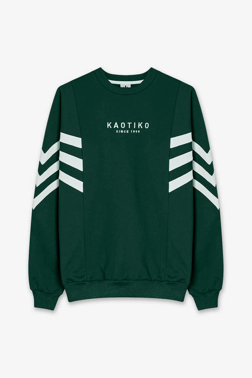 Sweatshirt „Chad“ in Salbeigrün/Elfenbein