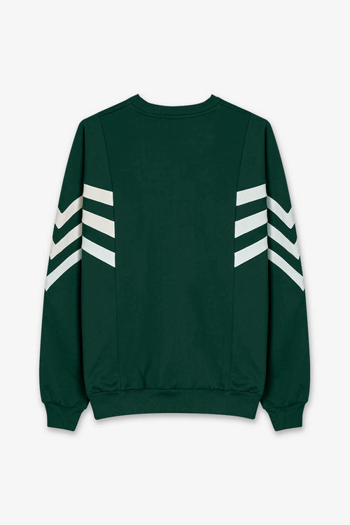 Sweatshirt „Chad“ in Salbeigrün/Elfenbein