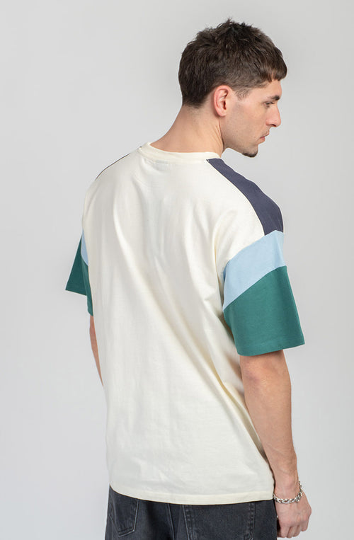 Ottawa T-Shirt in Elfenbein/Marineblau/Himmel/Heura