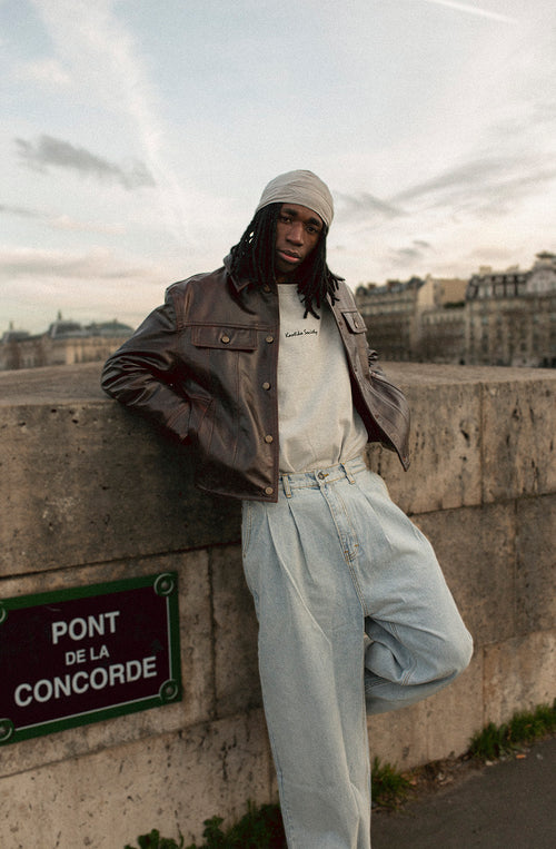 Coffee Club Denim Acid Wide Leg Pants