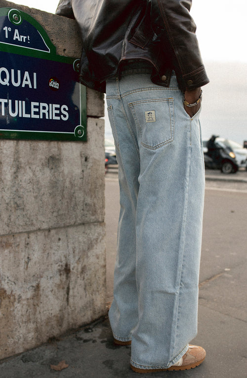 Coffee Club Denim Acid Wide Leg Pants