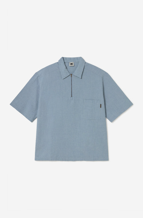 Baracoa Half Zip Blaues Hemd
