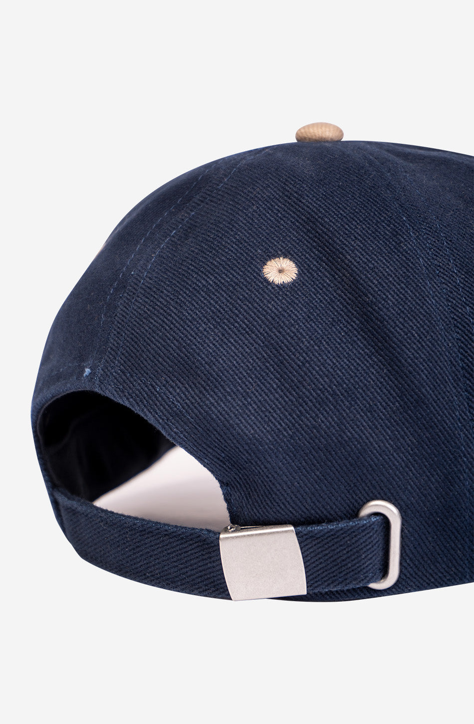 6-Panel-Weinkappe mit Hundemotiv, Französisch-Marineblau/Taupe