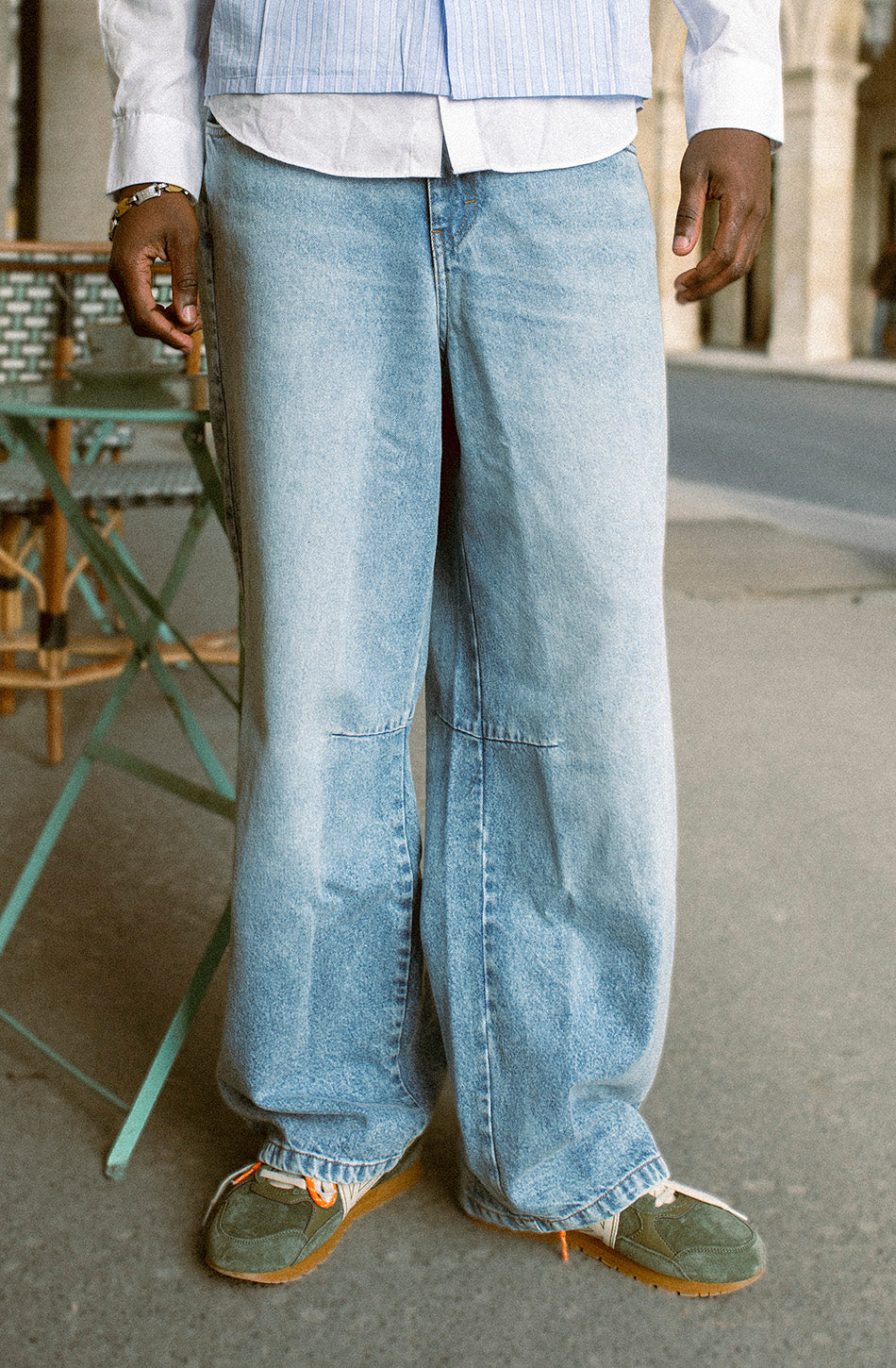Baggy Balloon Denim Blue Trousers