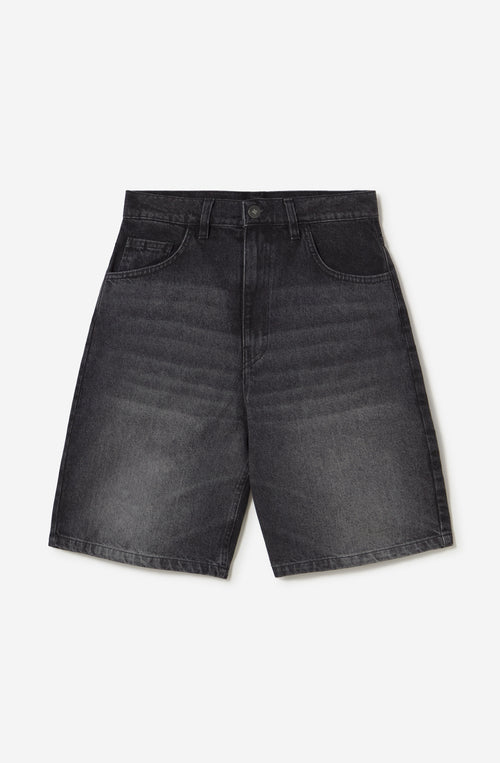 Bermuda Baggy Balloon Denim Schwarz