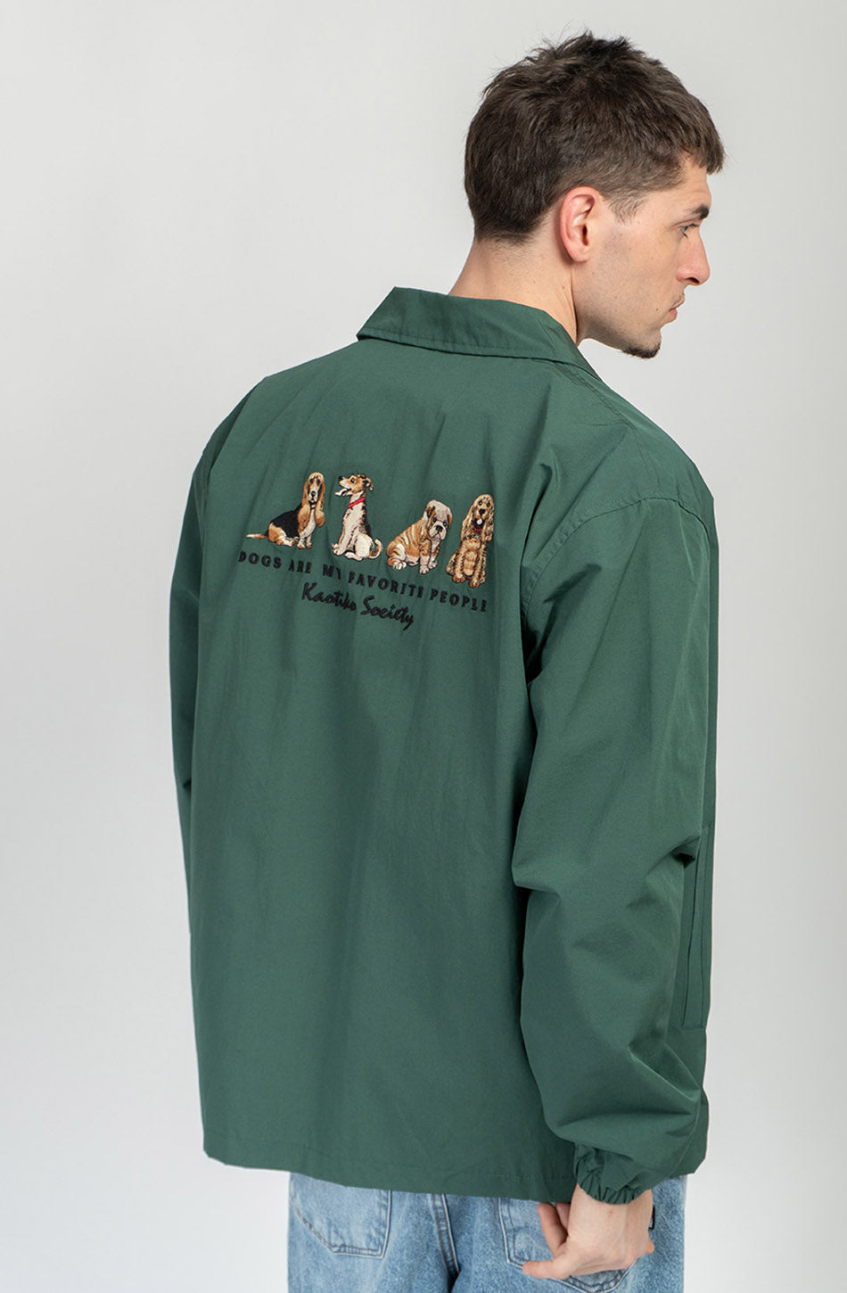 Hunde Grüne Jacke