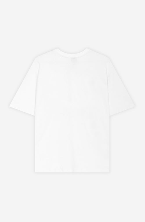 T-shirt court Paws & Relax en coton biologique blanc