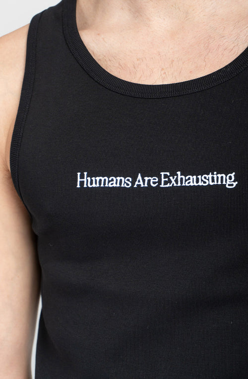 Tanktop Menschen sind anstrengend Schwarz