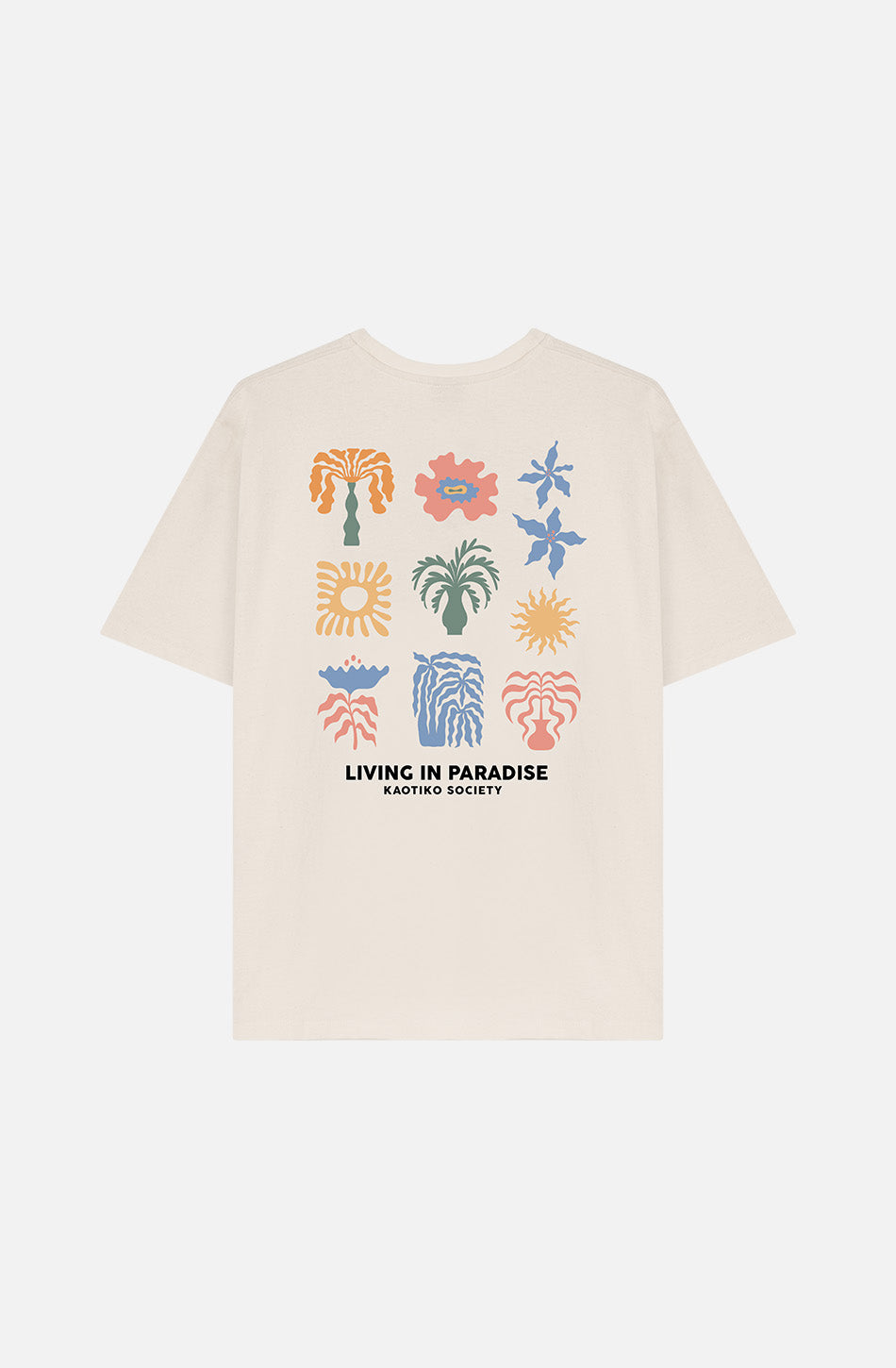 Paradise Bio-Baumwoll-T-Shirt in Elfenbein