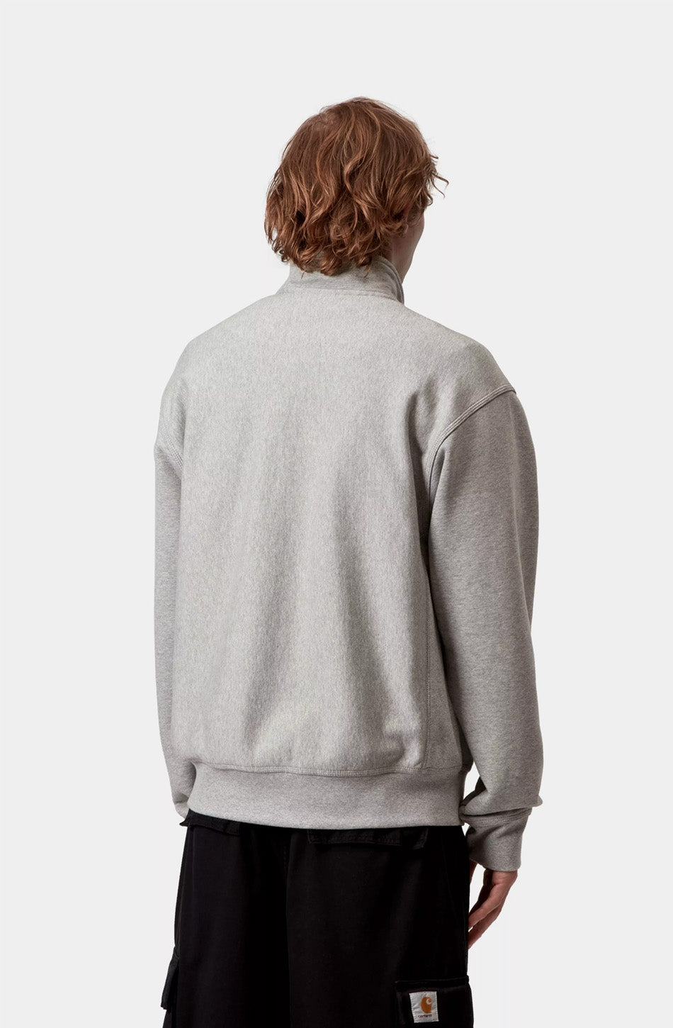 Carhartt WIP Half Zip American Script Gray Heather Sweatshirt
