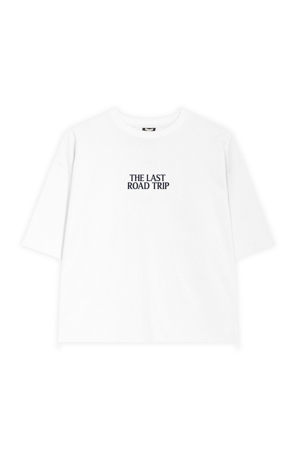 Das weiße Bio-Baumwoll-T-Shirt „The Last Road Trip“