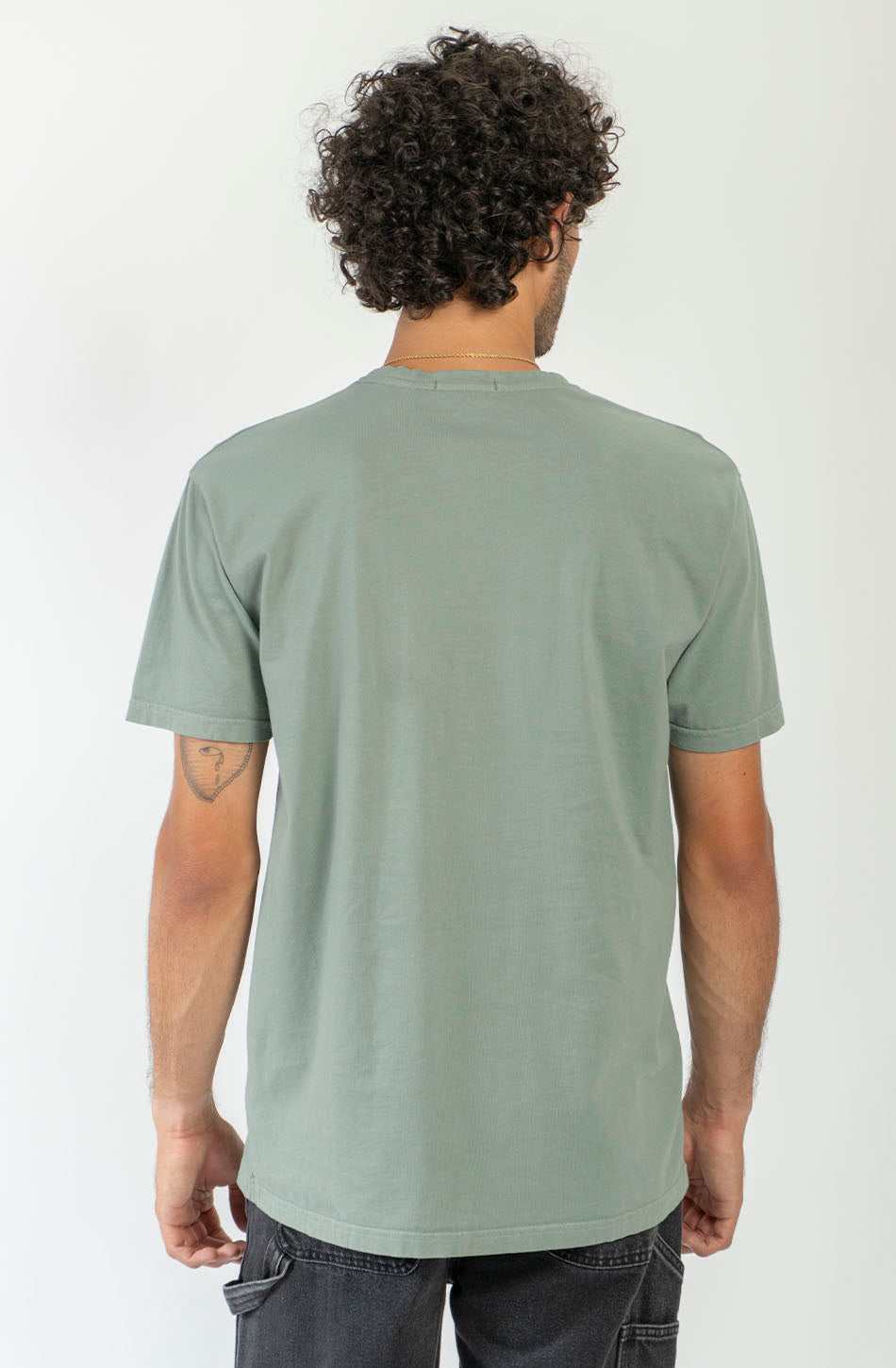 T-shirt Basic délavé kaki