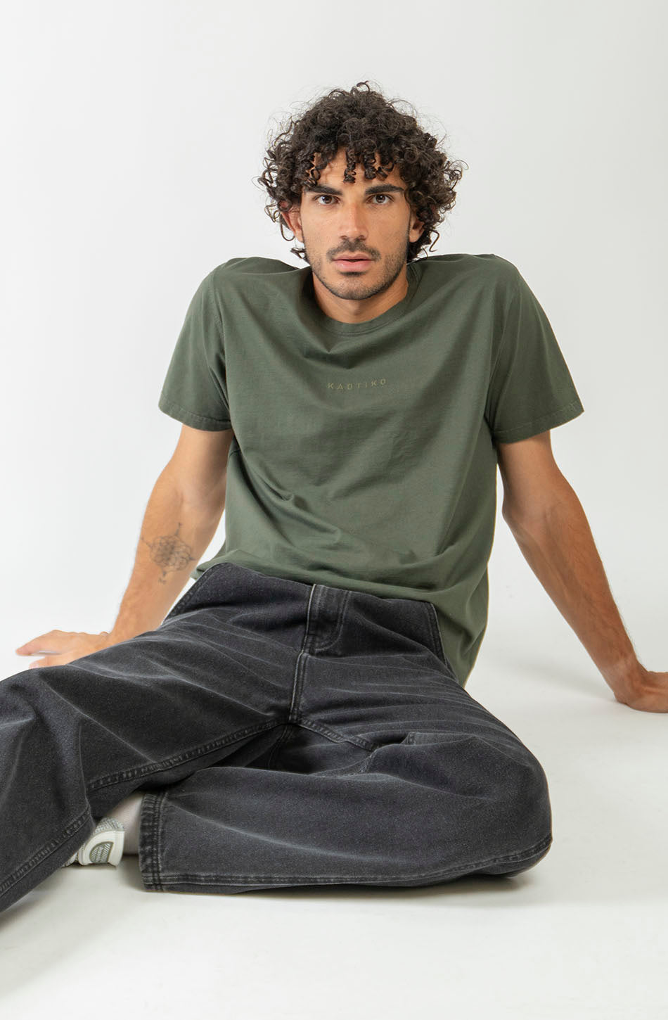 T-Shirt Basic Washed Army