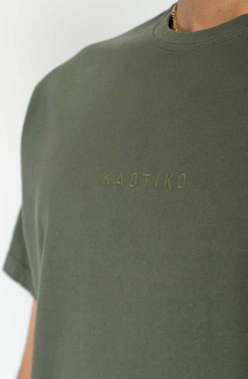 T-Shirt Basic Washed Army