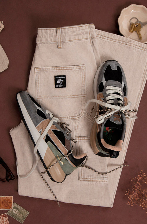 Sneaker Vancouver Multi Suede Schwarz
