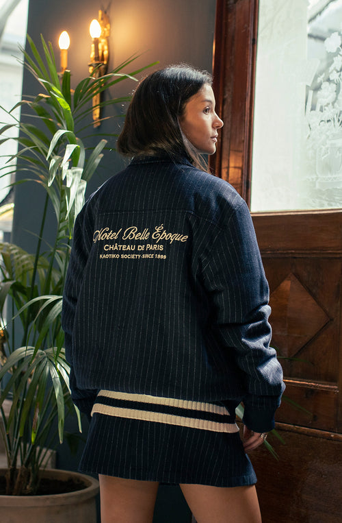 Striped Belle Epoque Jacket White / Navy