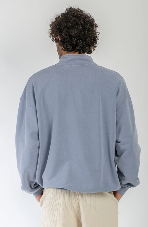 Kapuzenpullover mit Reißverschluss Washed Ski Steel