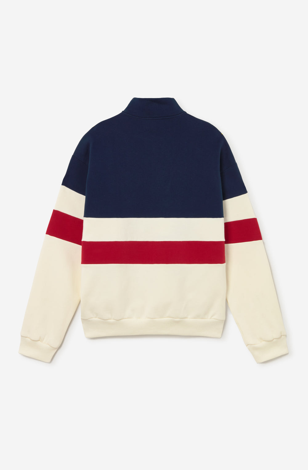 Sweatshirt Crew Zipper Carter Elfenbein/Blau/Salsa