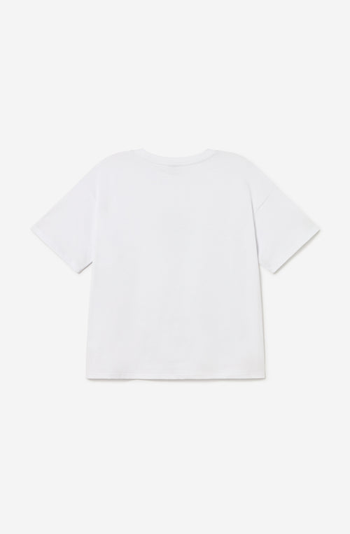 Cropped Bouquet Organic Cotton T-Shirt White