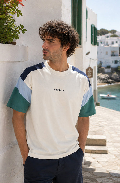 T-Shirt Ottawa Ivory / Blue / Deep Jungle