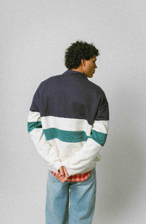 Sweat-shirt Carter Ivory/Navy/Heura