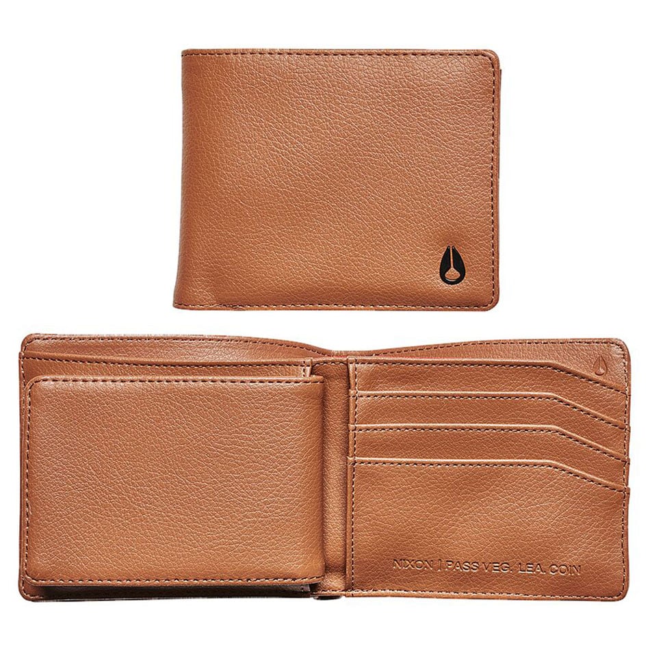 Portefeuille Nixon Pass cuir Vegan Coin Saddle