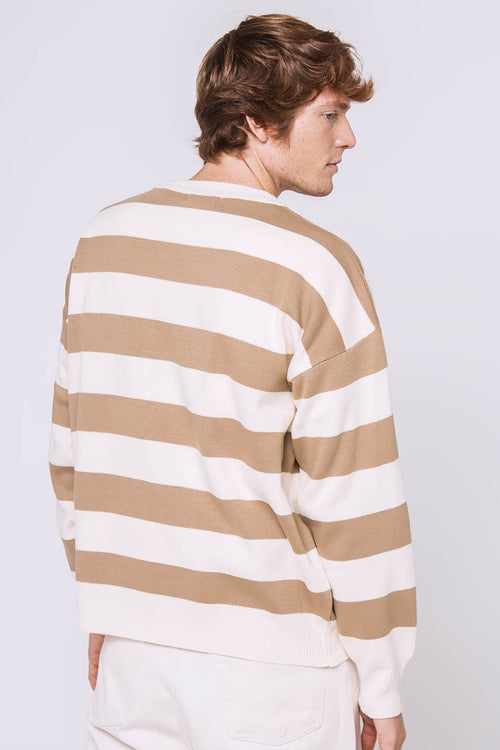 Anibal Stripes Pullover Beige