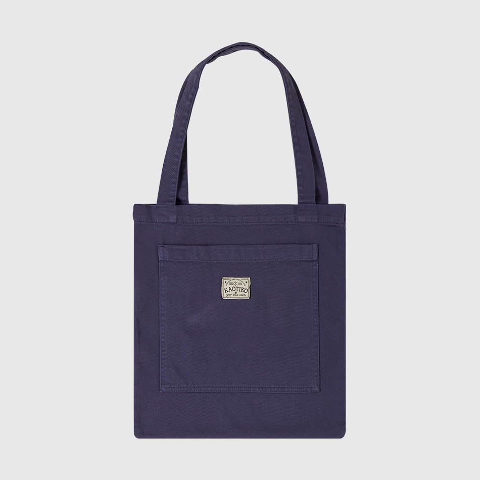 Lila Tote Bag aus verwaschenem Denim