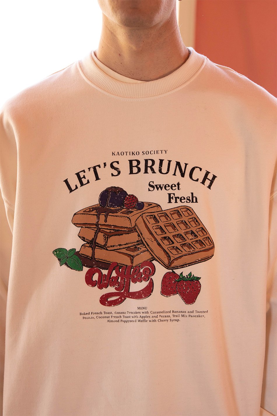 Sweatshirt Let's Brunch Ivory
