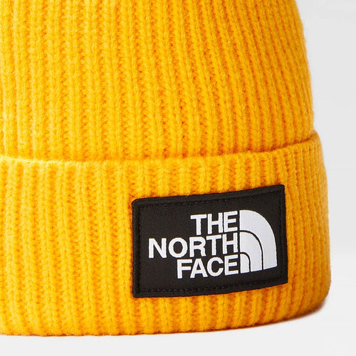 Yellow The North Face Logo Box Cuffed Hat