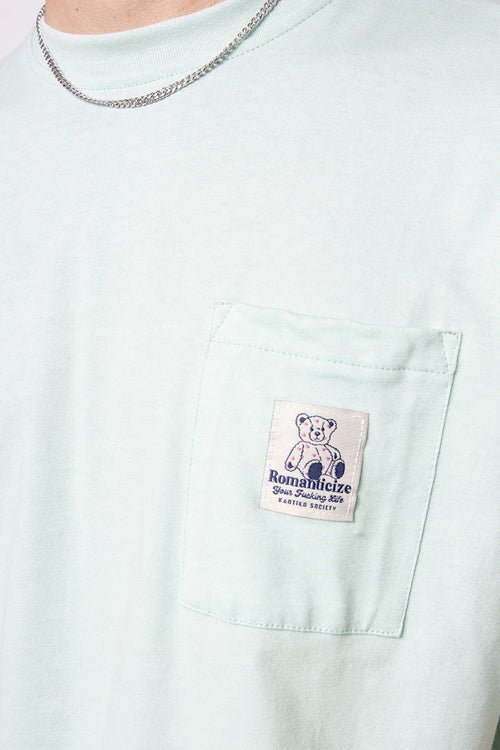 Tee-shirt Pocket Loving Bear Sweet Green
