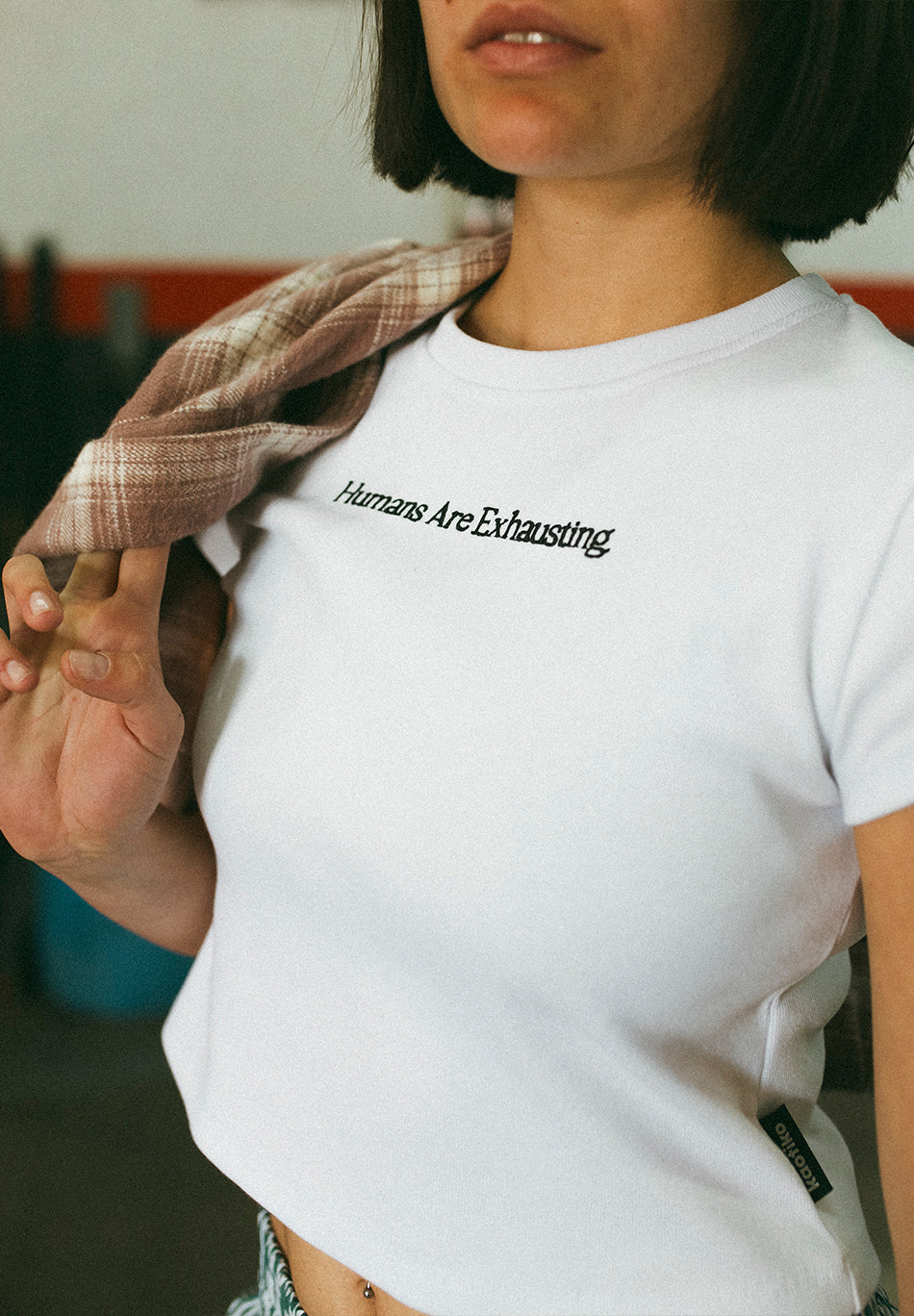 Menschen sind anstrengend (weißes T-Shirt)
