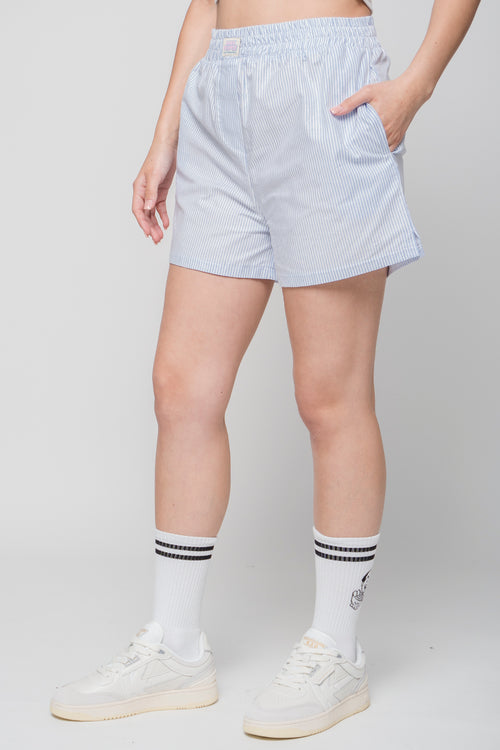 Short Stripes Black People Blue/ White