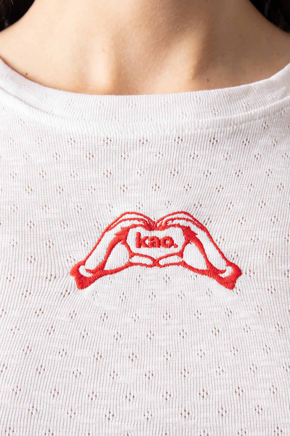 Camiseta Heart Hand Kao White