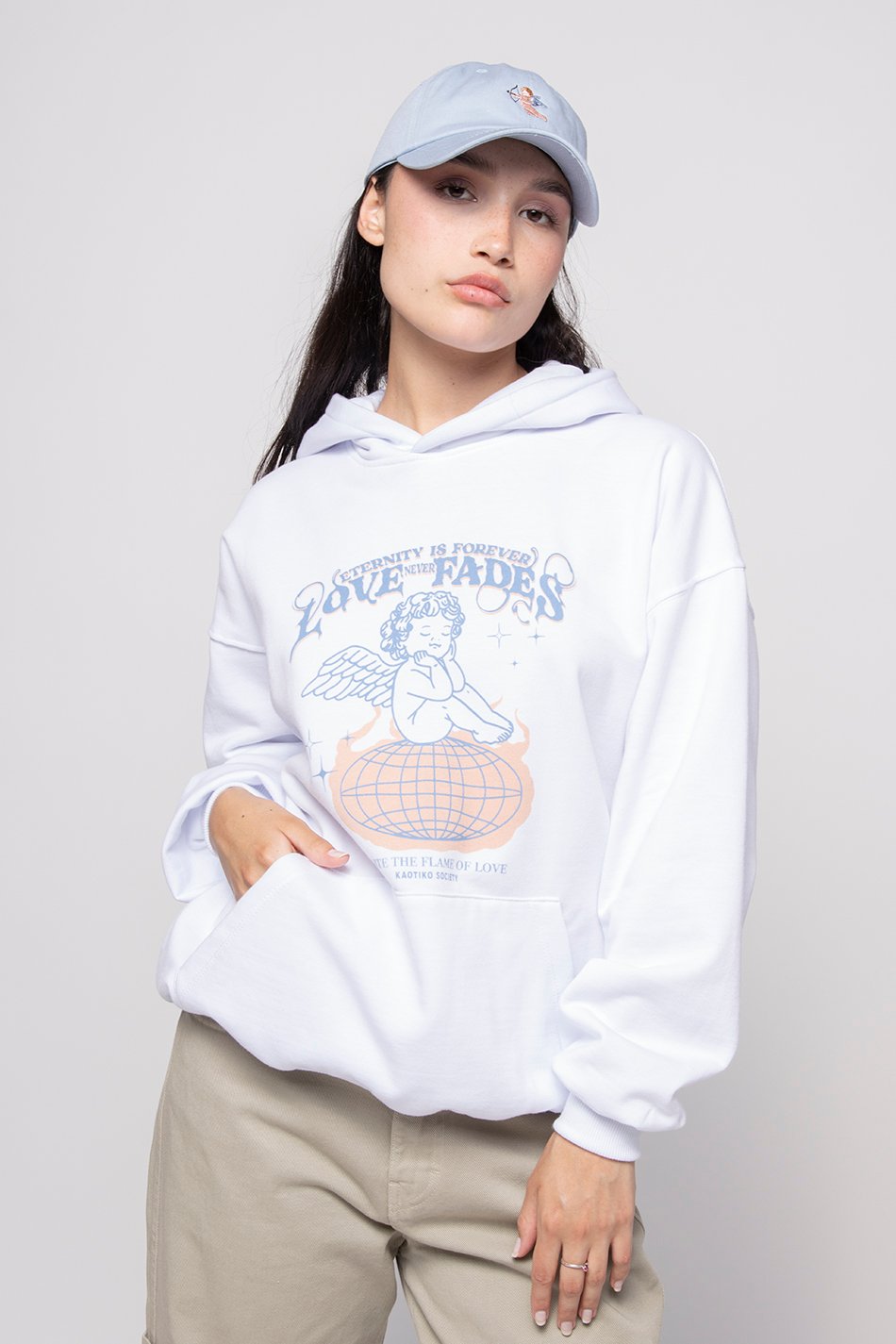 Sweatshirt Flame Of Love White