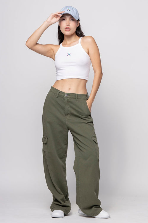 Pantalon Cargo Wide Leg Army