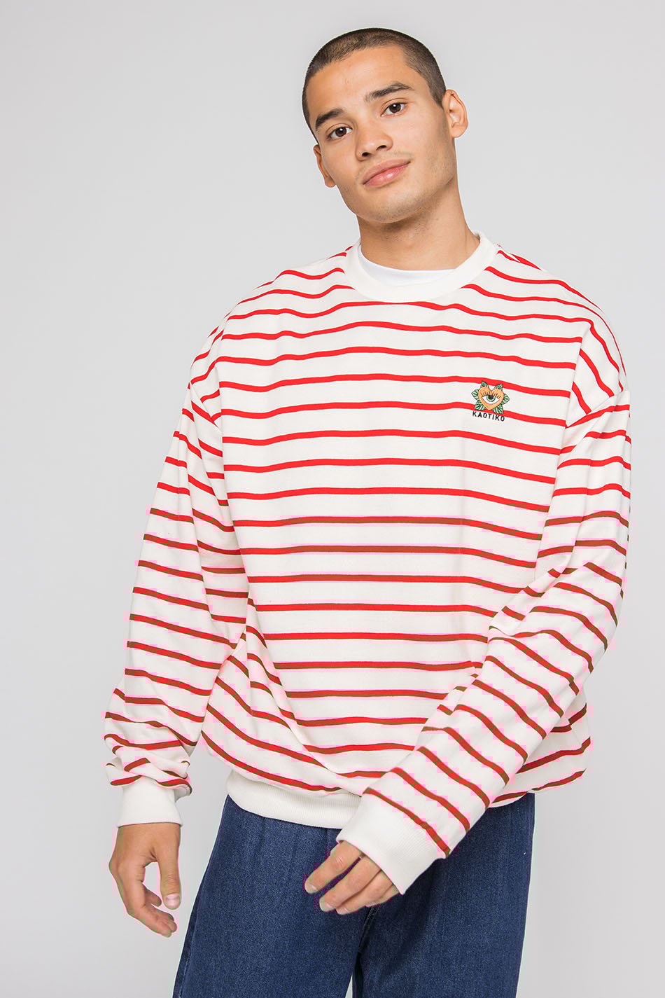 Heart Stripes Red Pullover