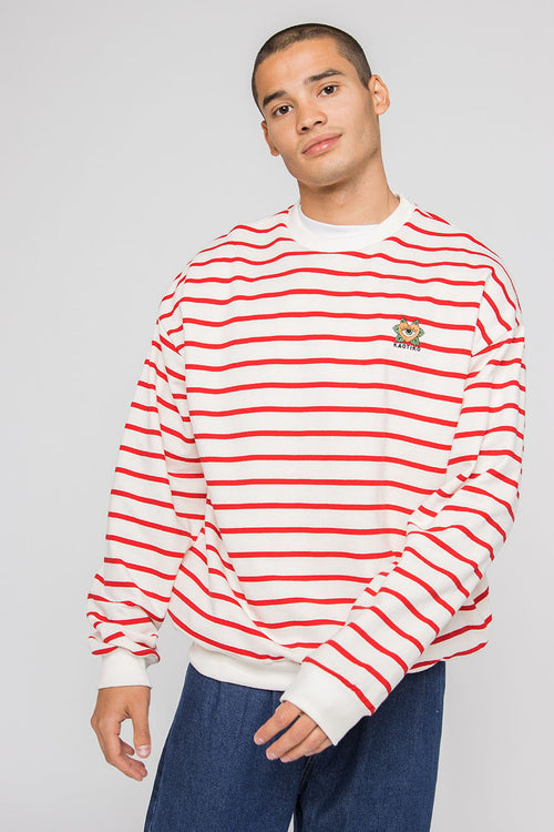 Red Heart Stripes Sweatshirt