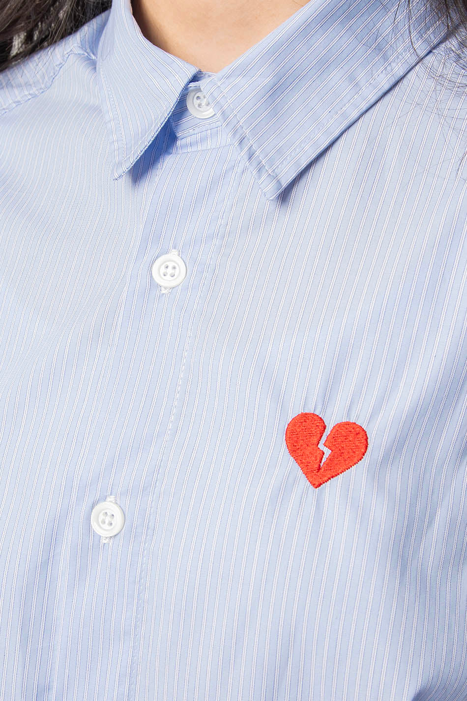 Blau/weiß gestreiftes Hemd von Loui Heart