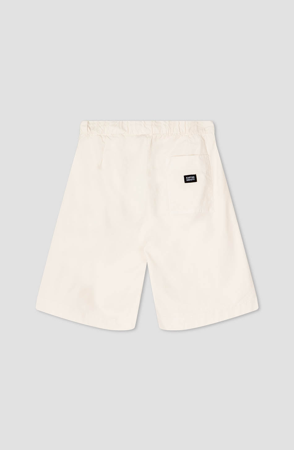 Relaxed Canvas Bundfalten Bermudas Ivory