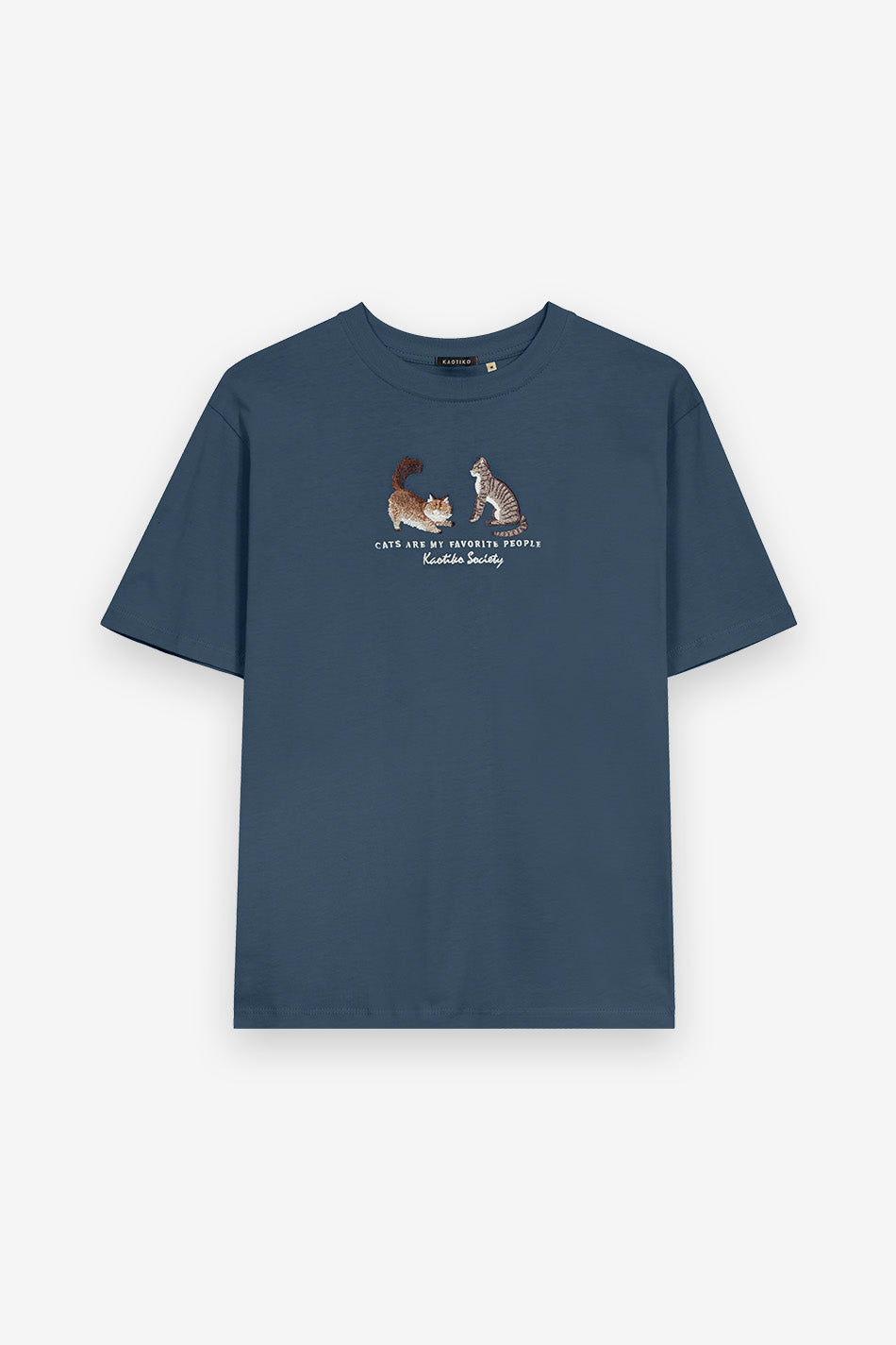 Washed Cats Navy T-Shirt