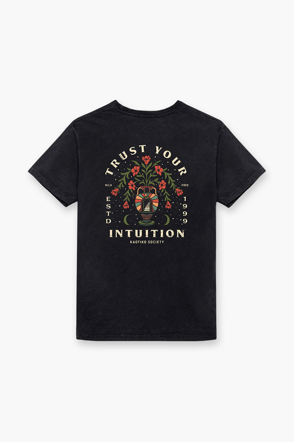 Washed Trust Your Intuition Black T-Shirt