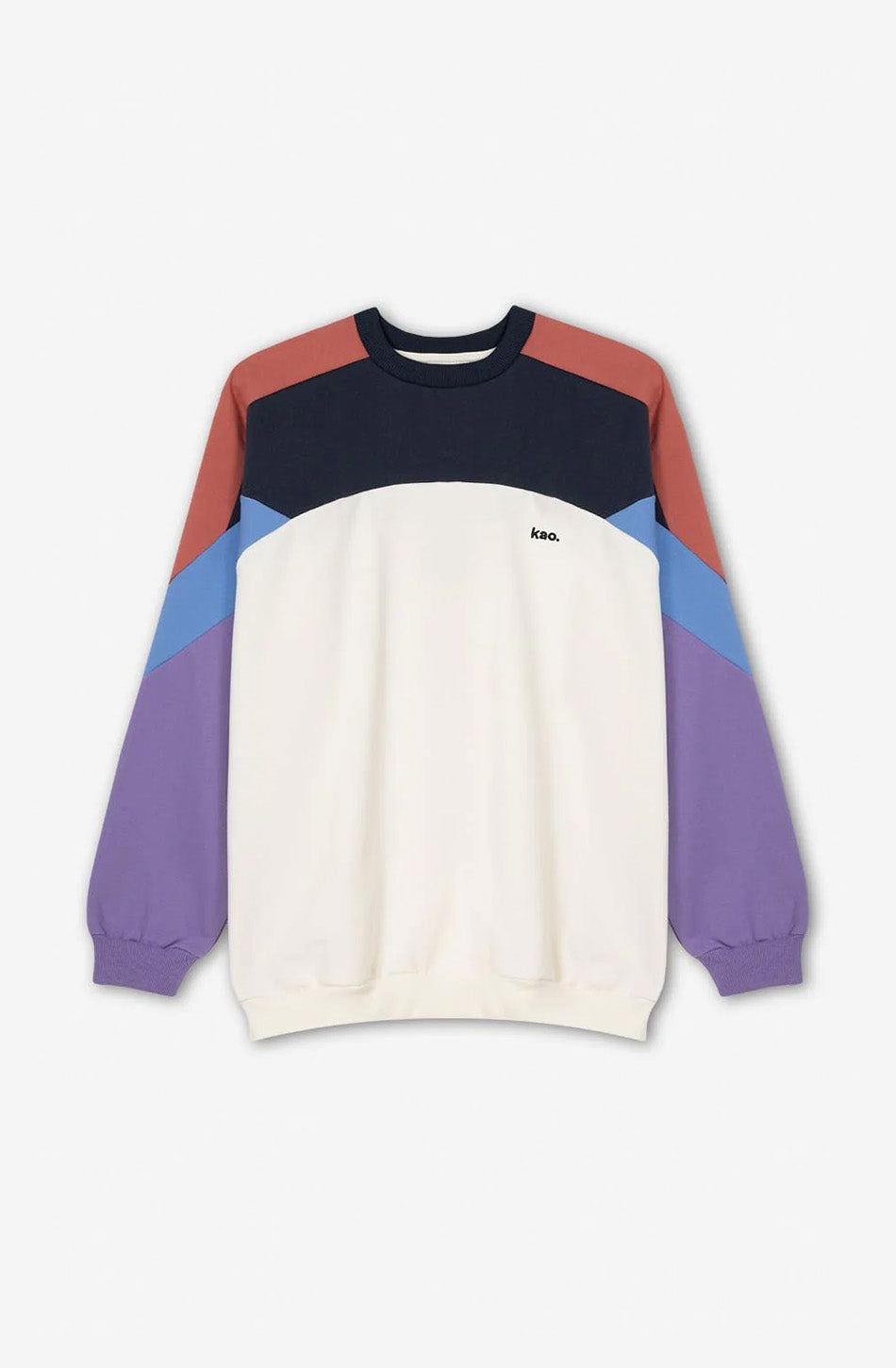 Ivory/ Navy/ Grape/ Crescent Dru Sweatshirt