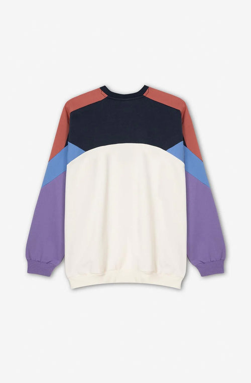Ivory/ Navy/ Grape/ Crescent Dru Sweatshirt