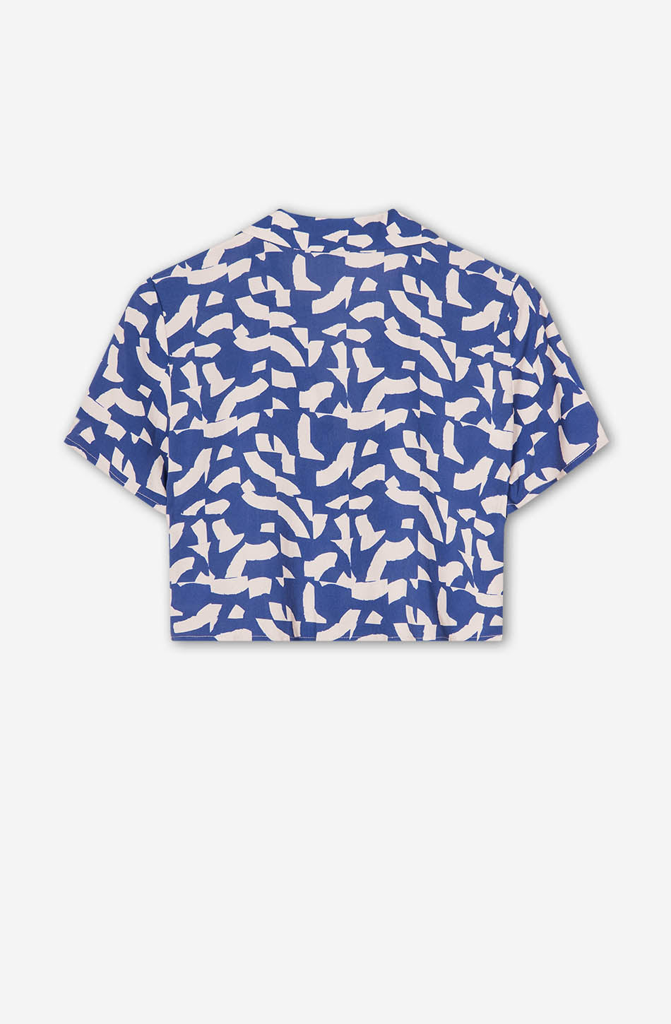 Geo Abstract Blue Shirt