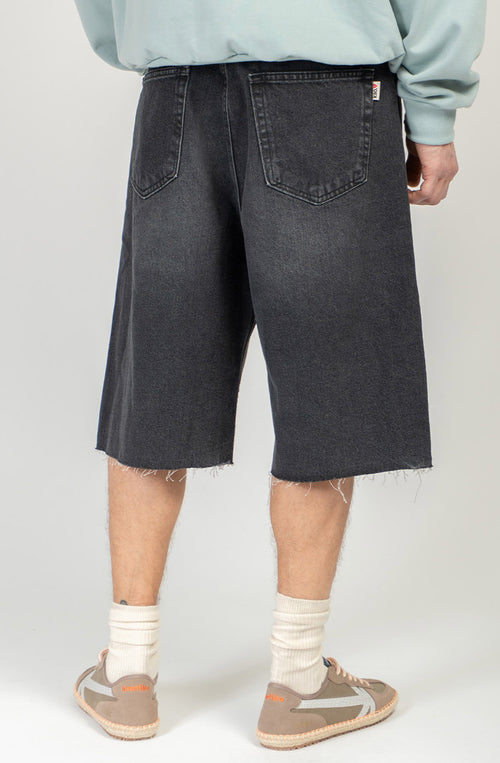 Bermuda Loose Baggy Denim Schwarz