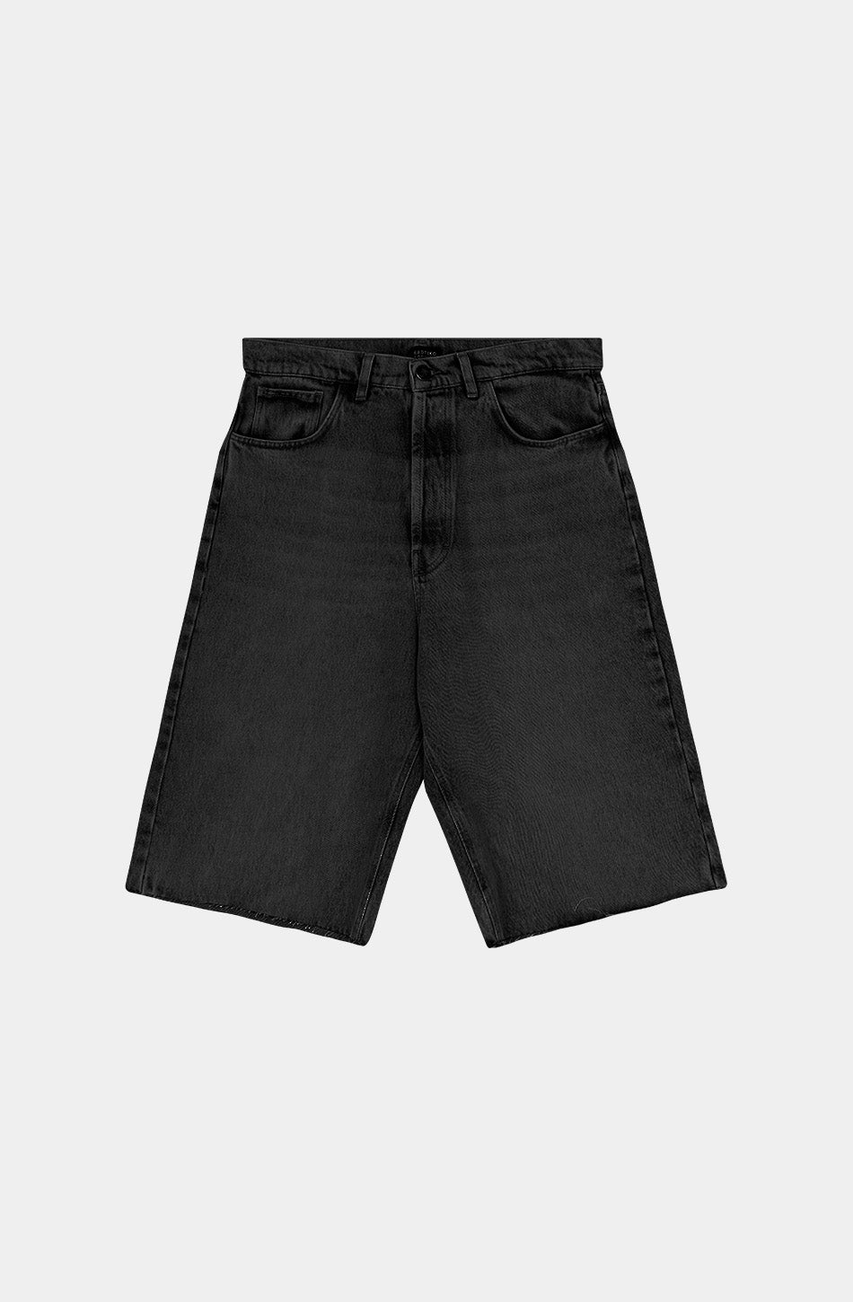 Loose Baggy Denim Black Short