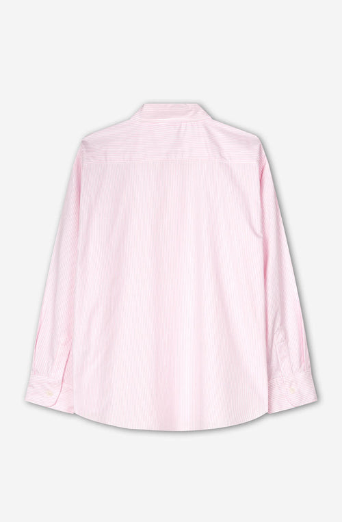 Gestreiftes Dark People Rosa/ Weißes Hemd